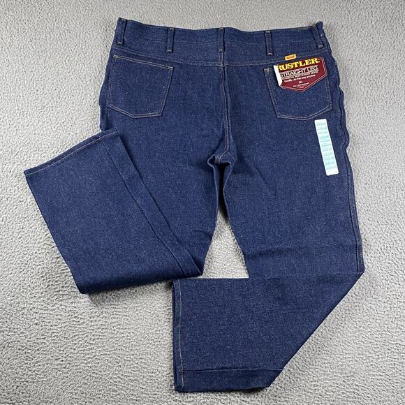Rustler Straight Leg Denim Jeans Men's 44x30 Workwear Heavyweight New NWT - Picture 1 of 11